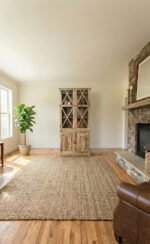 Exclusive Mango Wood Horizon Hutch Cupboard with Artistic Detailing