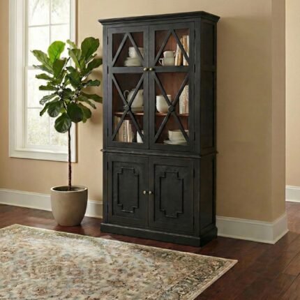 Luxury Handcrafted Meadow Mango Wood Cupboard for Elegant Storage