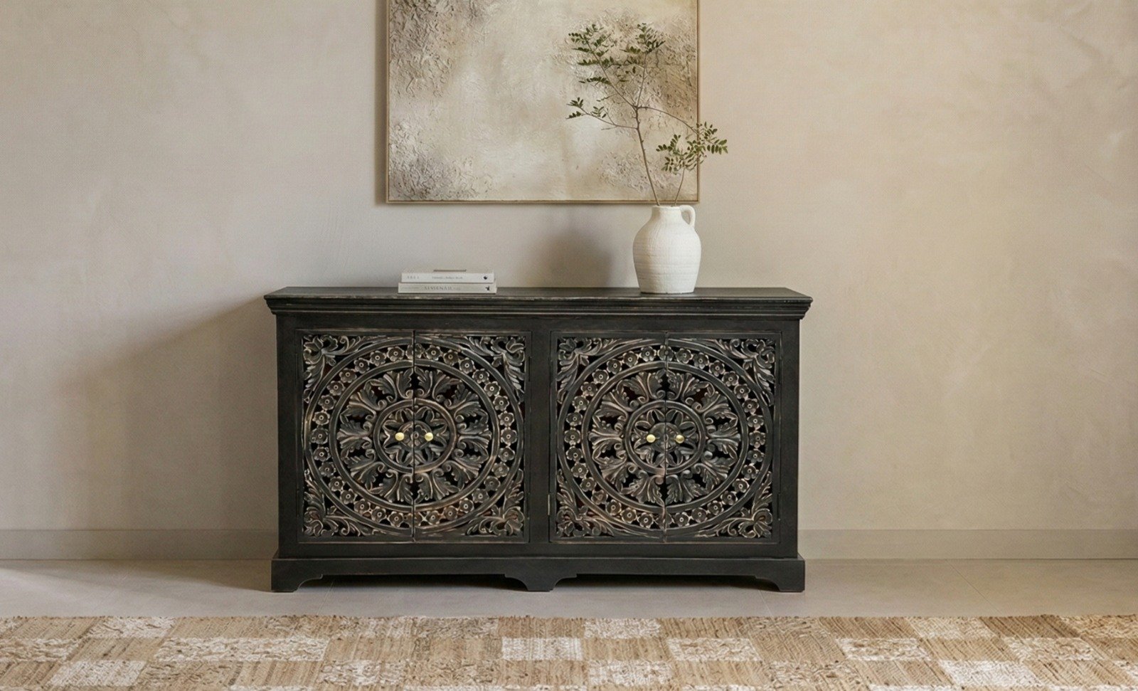 Exclusive Wood Summit Storage Cabinet with Artistic Detailing Exclusive Wood Summit Storage Cabinet with Artistic Detailing