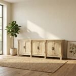 Classic Natural Wooden Sideboard (Solid Wood ) - Image 3