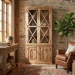 Exclusive Mango Wood Horizon Hutch Cupboard with Artistic Detailing