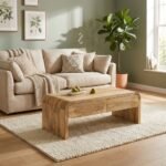 Mesa de Centro con 2 Cajones de Madera de Mango - Image 3