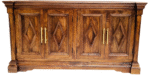 Solid Wood Diamond Carved Sideboard with Brass Handles - Image 2