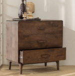 Exclusive Large Wooden Storage Chest with Artistic Design - Image 3