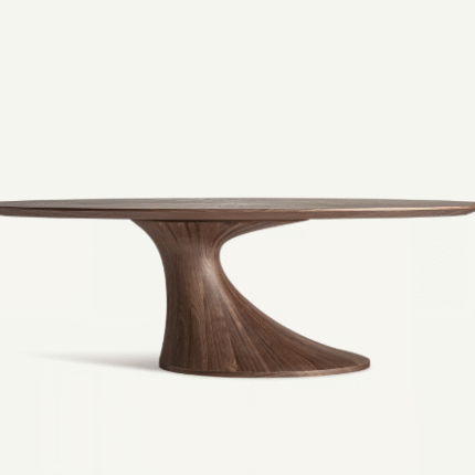 Modern Wooden Round Side Table (Sheeshma Wood)