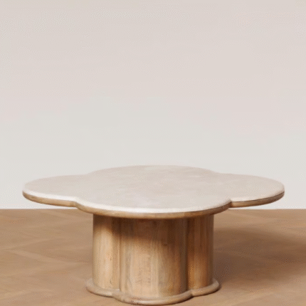 Coffee Table for Living Room Wooden base with marble Top, Coffee Table with Marble Top