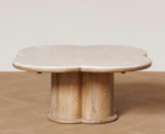 Exclusive Wooden Coffee Table with Marble Top for Home Décor - Image 2