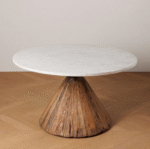 Wooden Coffee Table Wooden Base with marble Marble Coffee Table ,Sleek Marble Coffee Table