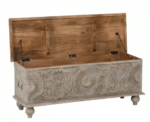 Exclusive Wooden Handicraft Trunk with Carved Finish - Image 2