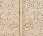 Luxury Handcrafted Wooden Cabinet with Floral Carving - Image 4