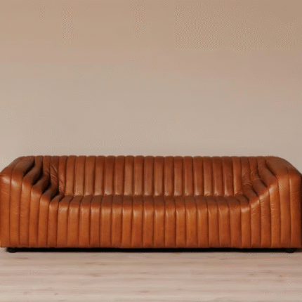Luxury Tan Leather Sofa, Luxury Tan Leather Sofa – Premium Modern Design for Elegant Living Spaces