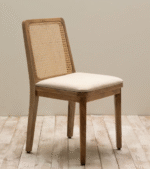 Chair with Cane Backrest and Seat Cushion (Solid Wood ), Chair with Cane Backrest