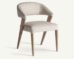 Wooden Chair with Backrest and Cushion, Exclusive Handcrafted Wooden Chair with Comfortable Backrest