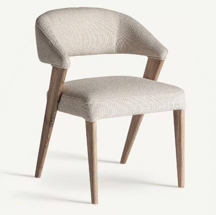 Wooden Chair with Backrest and Cushion, Exclusive Handcrafted Wooden Chair with Comfortable Backrest