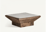 Luxury Square Wooden Base Coffee Table – Perfect for Living Room - Image 3