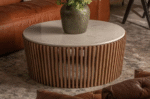 Elegant Handicraft Round Marble Coffee Table