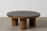 Wooden Coffee Table with Mirror Top
