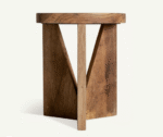 Round Solid Wood Side Table