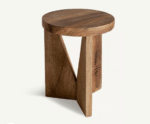 Round Solid Wood Side Table - Image 2