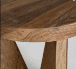 Round Solid Wood Side Table - Image 3