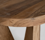 Round Solid Wood Side Table - Image 4