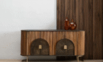 Wooden Sideboard with metal legs