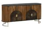Exclusive Wooden Sideboard with Metal Legs - Image 2