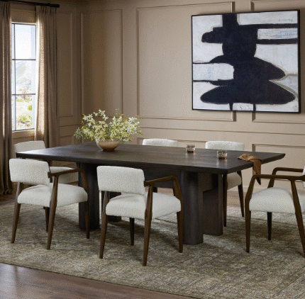Wooden Brown Wood Dining Table