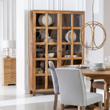 Wooden Cabinet Wood with Mirror