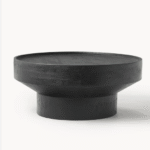Exclusive Black Round Wooden Coffee Table - Image 2