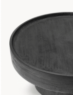 Exclusive Black Round Wooden Coffee Table - Image 5