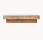 Rectangular Solid Wood Coffee Table - Image 2