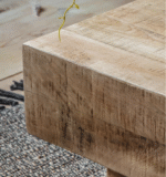 Rectangular Solid Wood Coffee Table - Image 3