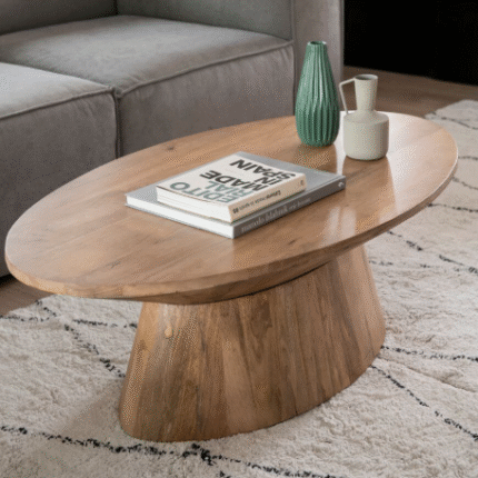 Mesa de centro de madera de mango