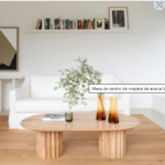 Mesa de centro de madera de acacia