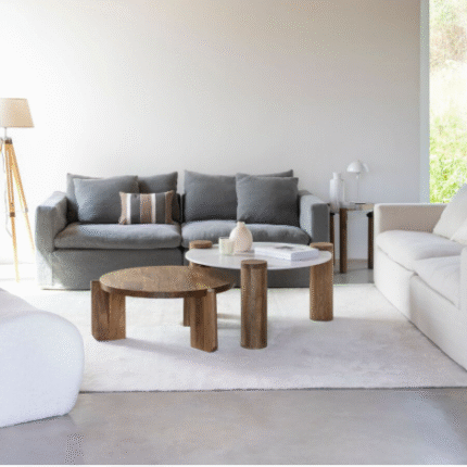 Mesa de Centro de Marmol y Madera Houston