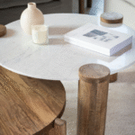 Mesa de Centro de Marmol y Madera Houston - Image 3