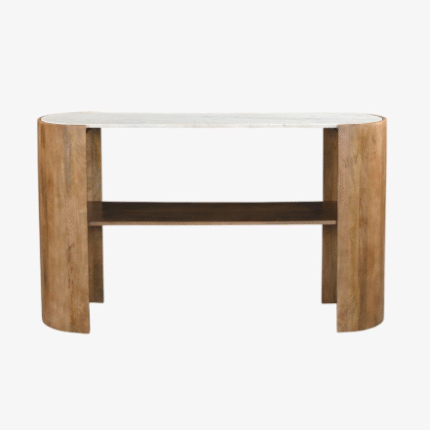 Consola de Madera de mango y mármol Varsovia