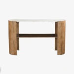 Consola de Madera de mango y mármol Varsovia - Image 2