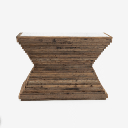 Consola de madera de olmo reciclada Pisco