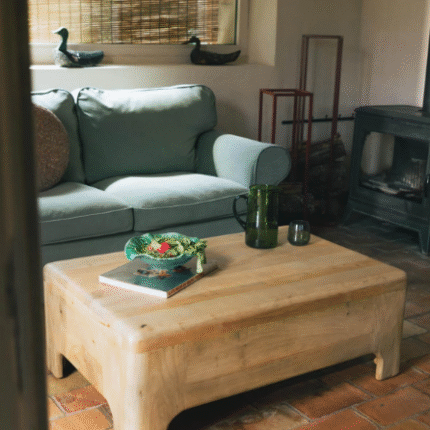 Mesa de Centro Rectangular de Madera de Mango