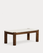 Mesa de Centro Rectangular de Mármol y Madera de Mango, Mesa de Centro de Mármol, Mesa de Centro de Mármol 28