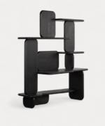 Estantería con escritorio de madera de pino y madera de olmo - Image 8