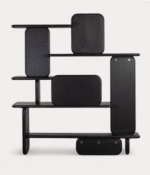 Estantería con escritorio de madera de pino y madera de olmo - Image 5