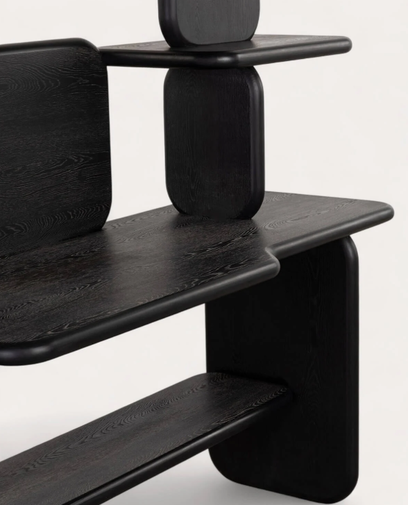 Screenshot 2025-10-30 115659 Estantería con escritorio de madera de pino y madera de olmo - Image 4