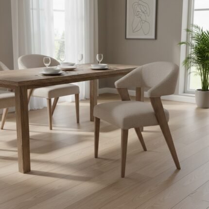 Elegant Wooden Chair with Backrest – Comfortable & Stylish Design