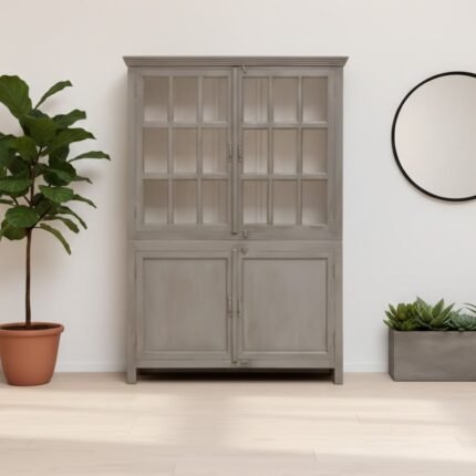 Wardrobe Solid Wood with Mirror