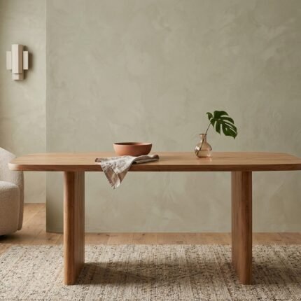 Mesa de comedor de madera de acacia