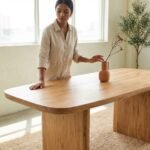 Mesa de comedor de madera de acacia - Image 2