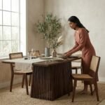 Exclusive Rectangular Dining Table for Stylish Dining Spaces (Brown) - Image 2